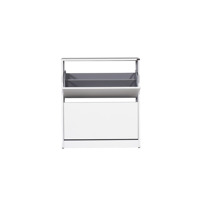 Shoe cabinet 84x73 cm white