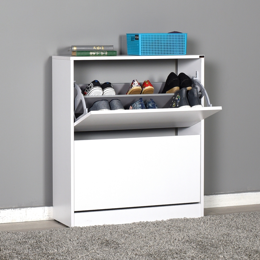 Shoe cabinet 84x73 cm white