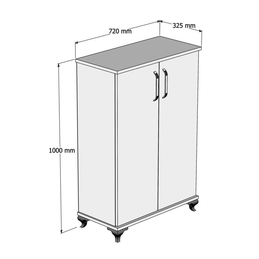 Shoe cabinet ASTA 100x72 cm brown