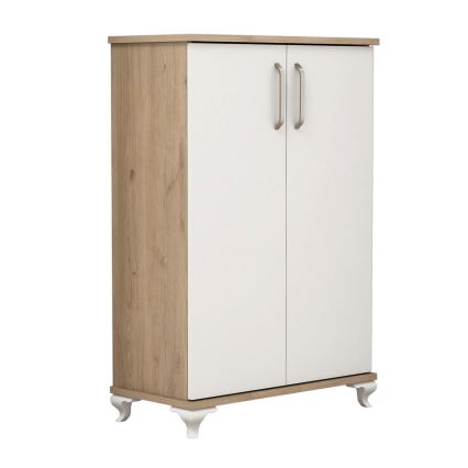 Shoe cabinet ASTA 100x72 cm white/beige