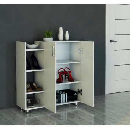 Shoe cabinet ASUS 95x90 cm white