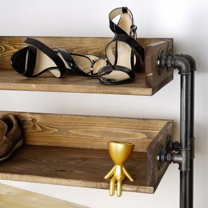 Shoe cabinet BORU 50x90 cm black/spruce