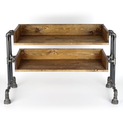 Shoe cabinet BORU 50x90 cm black/spruce