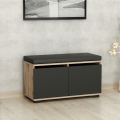 Shoe cabinet DRAGO 42x80 cm black/walnut
