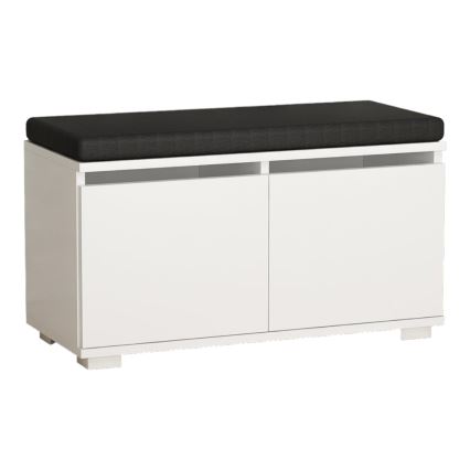 Shoe cabinet DRAGO 42x80 cm white/black