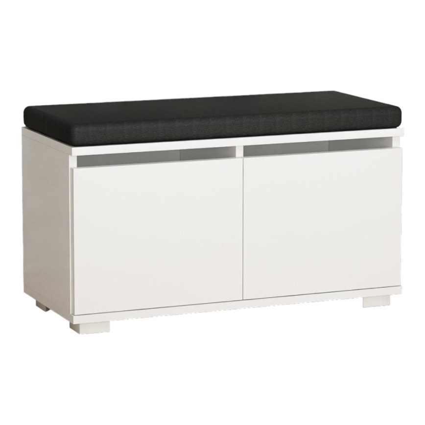 Shoe cabinet DRAGO 42x80 cm white/black