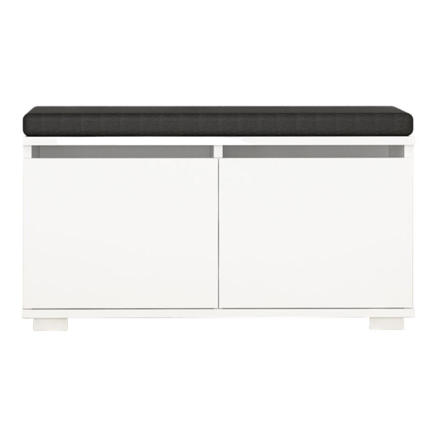 Shoe cabinet DRAGO 42x80 cm white/black