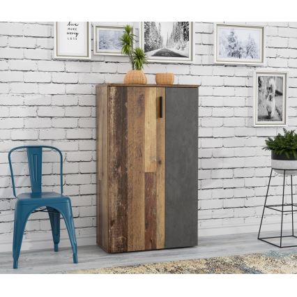 Shoe cabinet ETON brown/anthracite