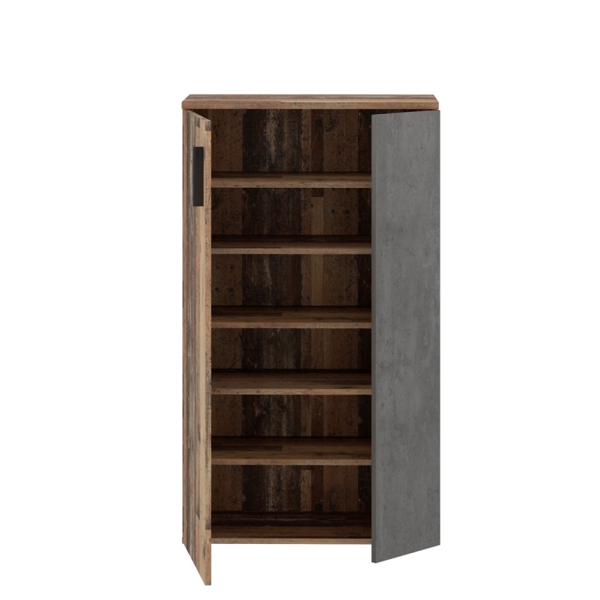 Shoe cabinet ETON brown/anthracite