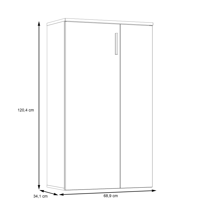 Shoe cabinet ETON brown/anthracite