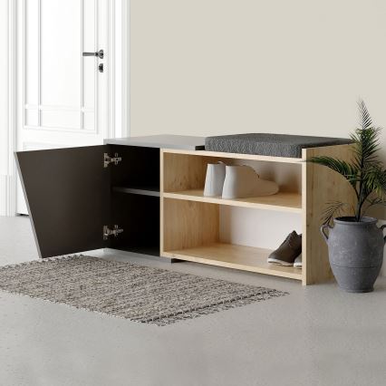 Shoe cabinet FIONA 37x104 cm brown/anthracite