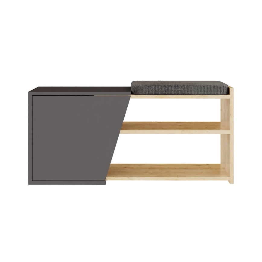 Shoe cabinet FIONA 37x104 cm brown/anthracite