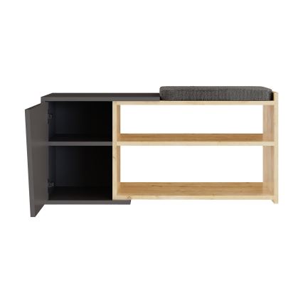 Shoe cabinet FIONA 37x104 cm brown/anthracite