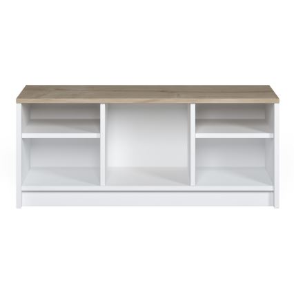 Shoe cabinet LONDON 100x35 cm white/beige