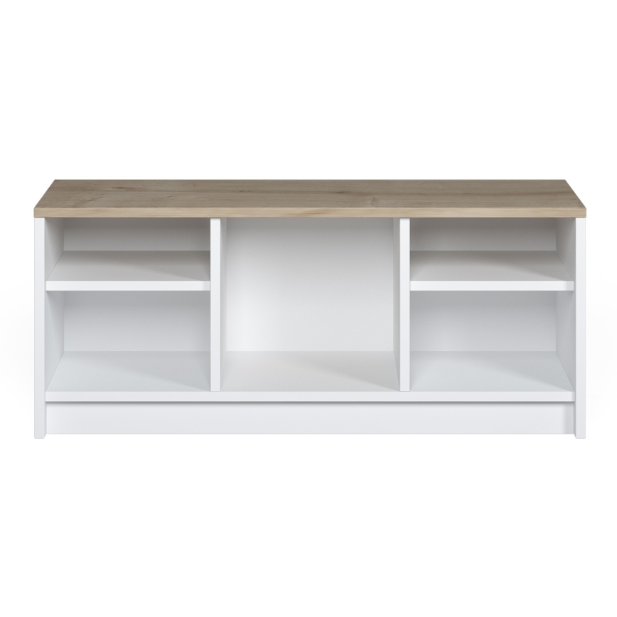Shoe cabinet LONDON 100x35 cm white/beige