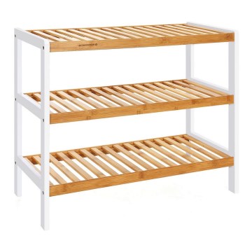 Shoe cabinet MATE brown/white