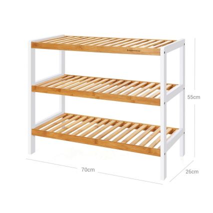 Shoe cabinet MATE brown/white