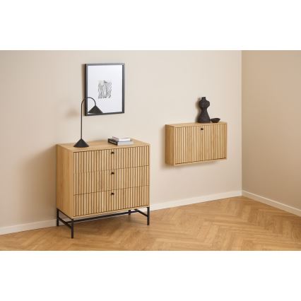 Shoe cabinet OLIVIA 72x43x17 cm oak