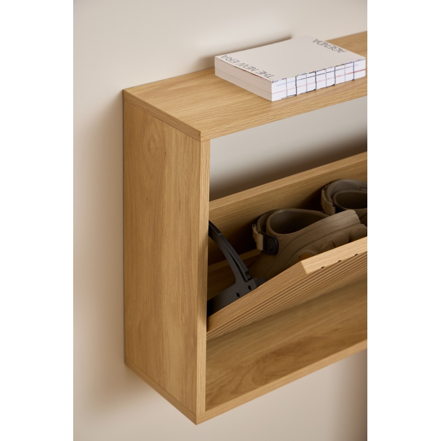Shoe cabinet OLIVIA 72x43x17 cm oak
