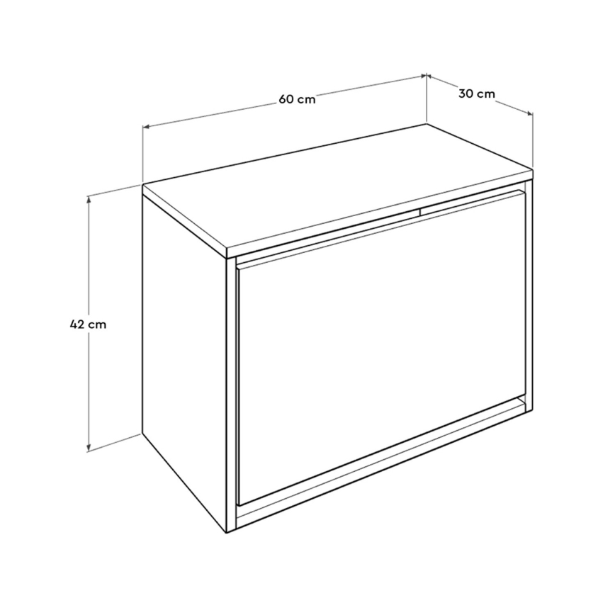 Shoe cabinet OSLO 42x60 cm brown
