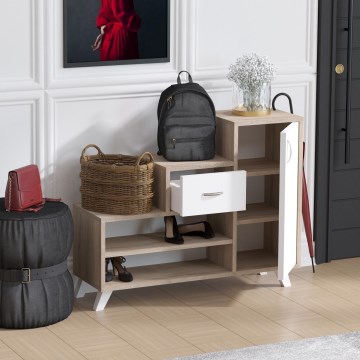 Shoe cabinet RETRO 77x90 cm beige/white