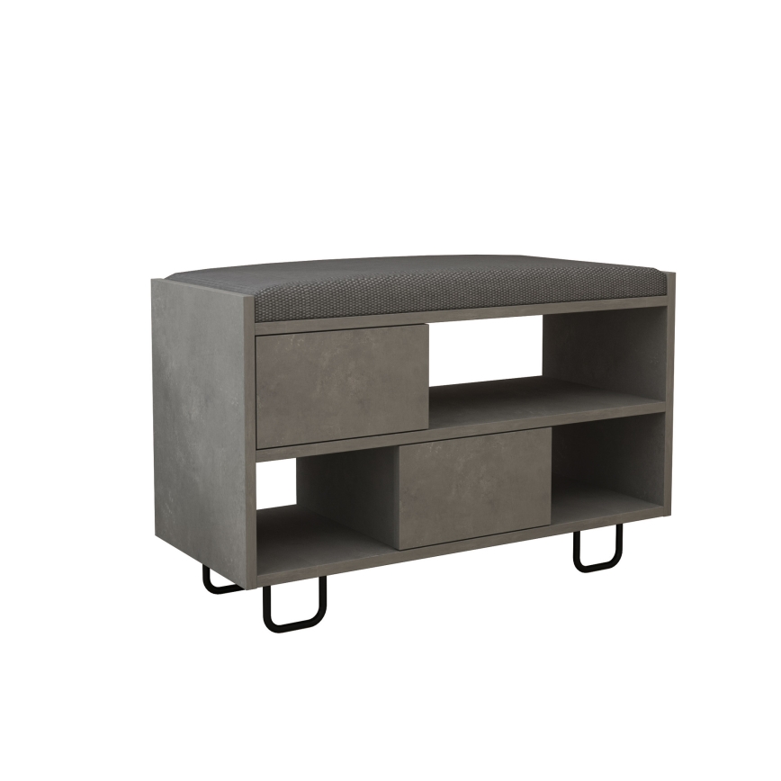 Shoe cabinet TROY 53,5x83,5 cm grey