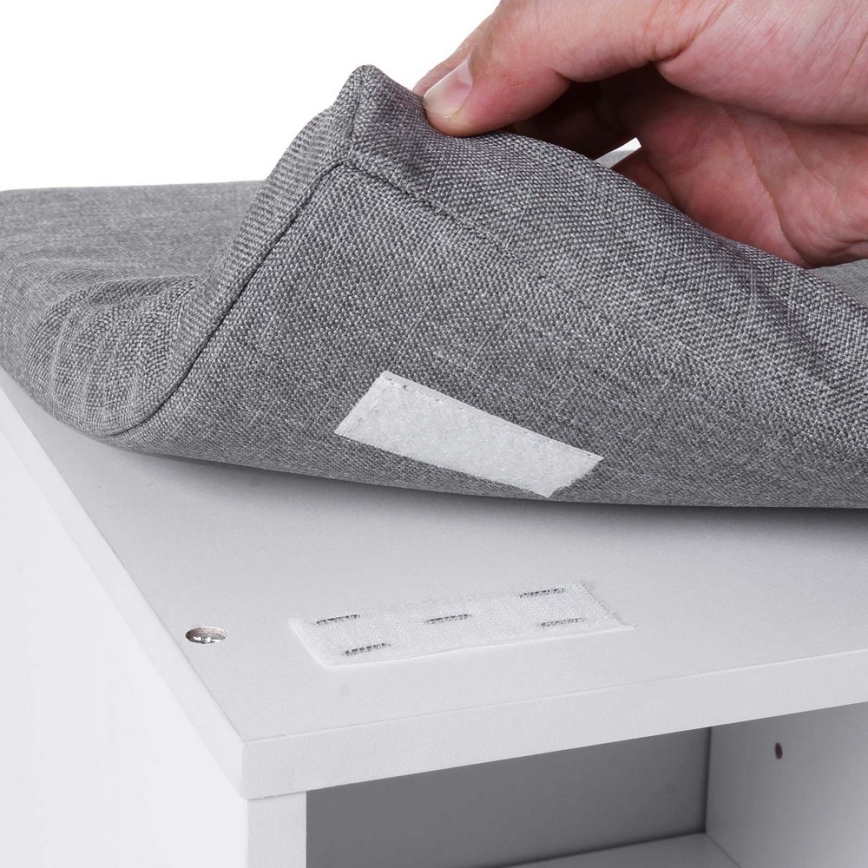 Shoe cabinet VOREN white/gray