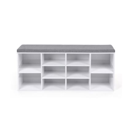 Shoe cabinet VOREN white/gray