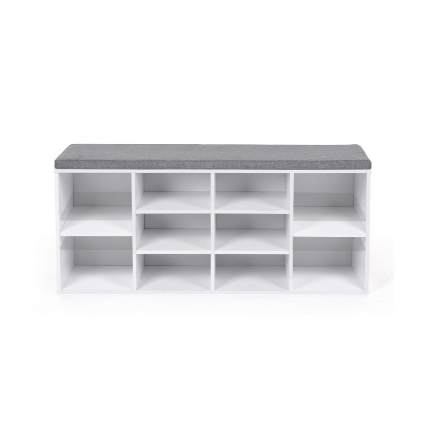 Shoe cabinet VOREN white/gray
