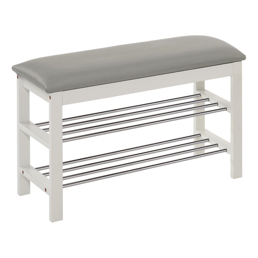 Shoe rack 48x81 cm white/grey