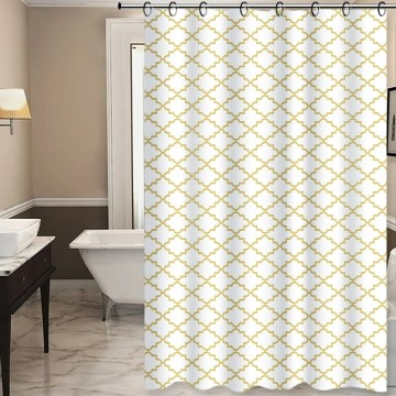 Shower curtain TORO EASY 178x199 cm white/yellow