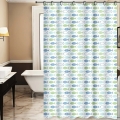 Shower curtain TORO PREMIUM 178x199 cm blue/green