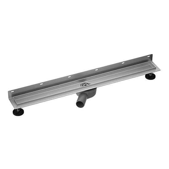 Shower drain 94 x 10 cm, silver/grey