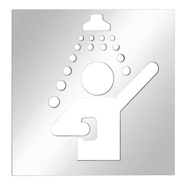 Shower Icon 12x12 cm stainless steel/silver