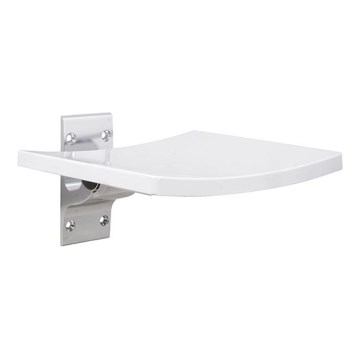 Shower Seat 38 x 45 cm Silver/White