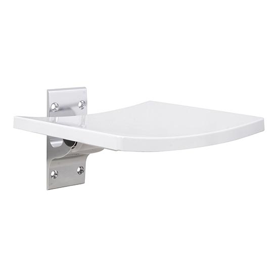 Shower Seat 38 x 45 cm Silver/White