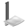 Shower Seat 42.3 x 67.5 cm, Silver/White