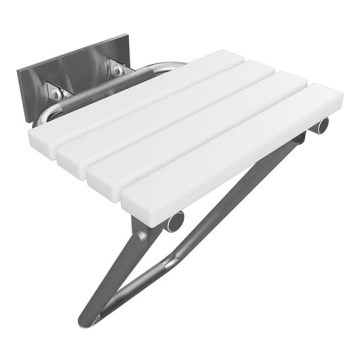 Shower seat 44 x 46 cm, stainless steel / silver