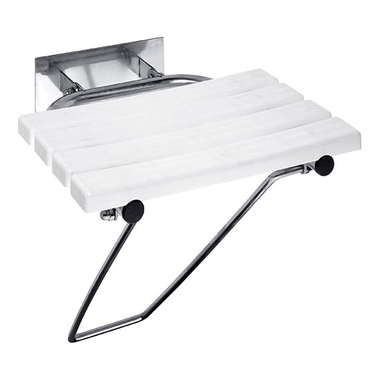Shower seat 44x46 cm stainless steel/silver