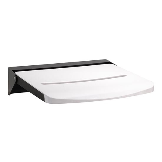 Shower seat 46.2 x 12 cm — Black/White