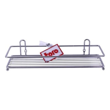 Shower wall shelf 10x30 cm shiny chrome