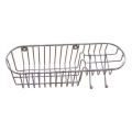 Shower wall shelf 11x34,6 cm shiny chrome