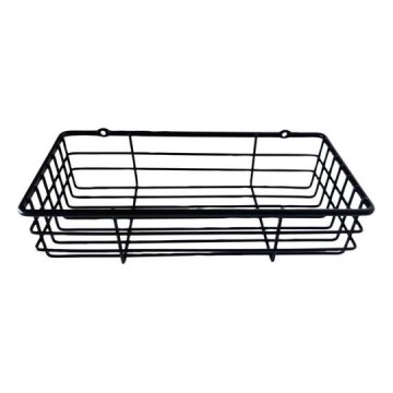 Shower wall shelf 12x25 cm black