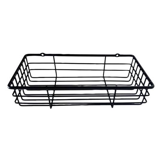 Shower wall shelf 12x25 cm black