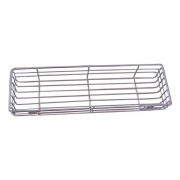 Shower wall shelf 12x40 cm shiny chrome