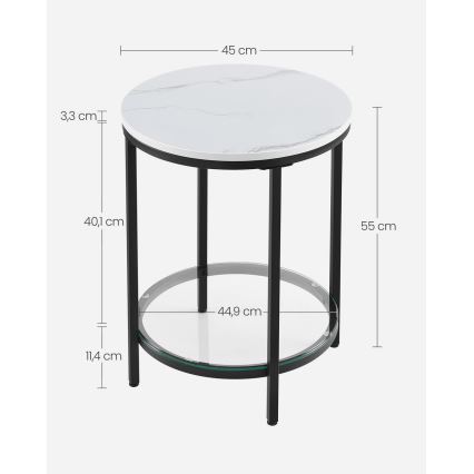 SID Side Table – Black/White