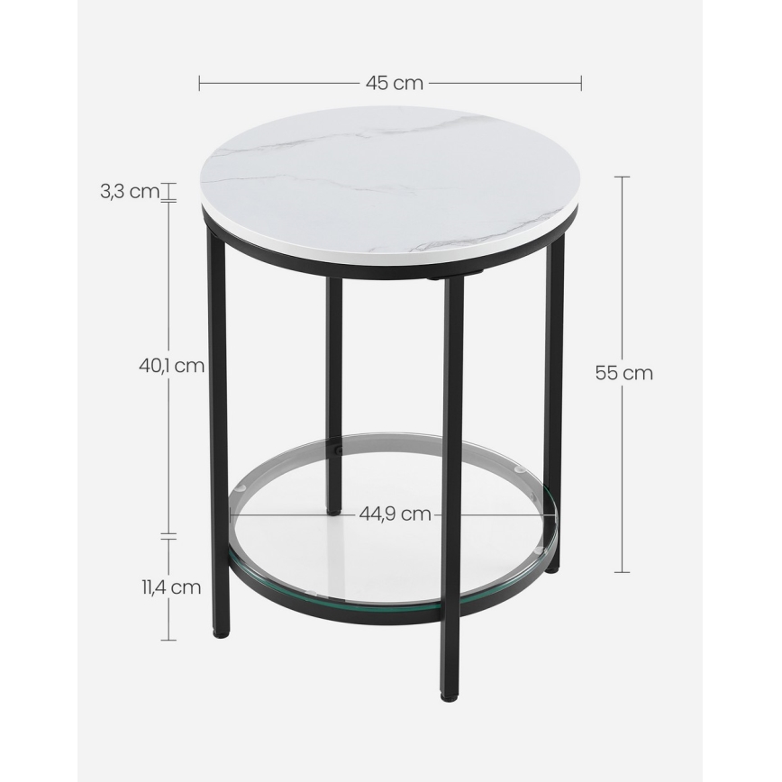 SID Side Table – Black/White