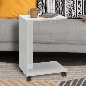 Side table 65x35 cm white