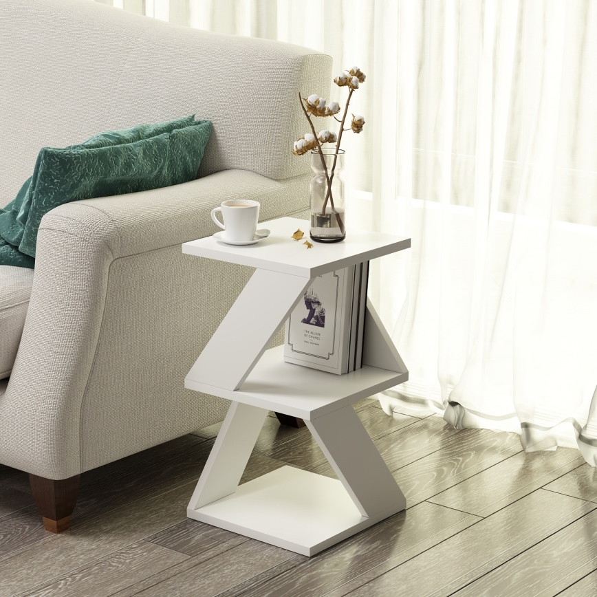 Side table ALBENI 50x30 cm white