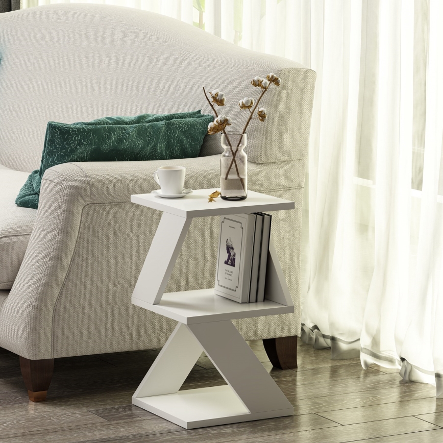 Side table ALBENI 50x30 cm white